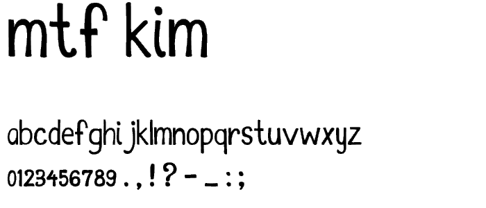 MTF Kim font